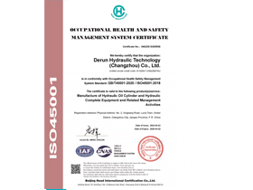 職業(yè)健康安全管理體系認(rèn)證證書